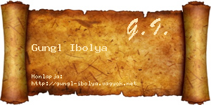 Gungl Ibolya névjegykártya