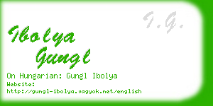 ibolya gungl business card
